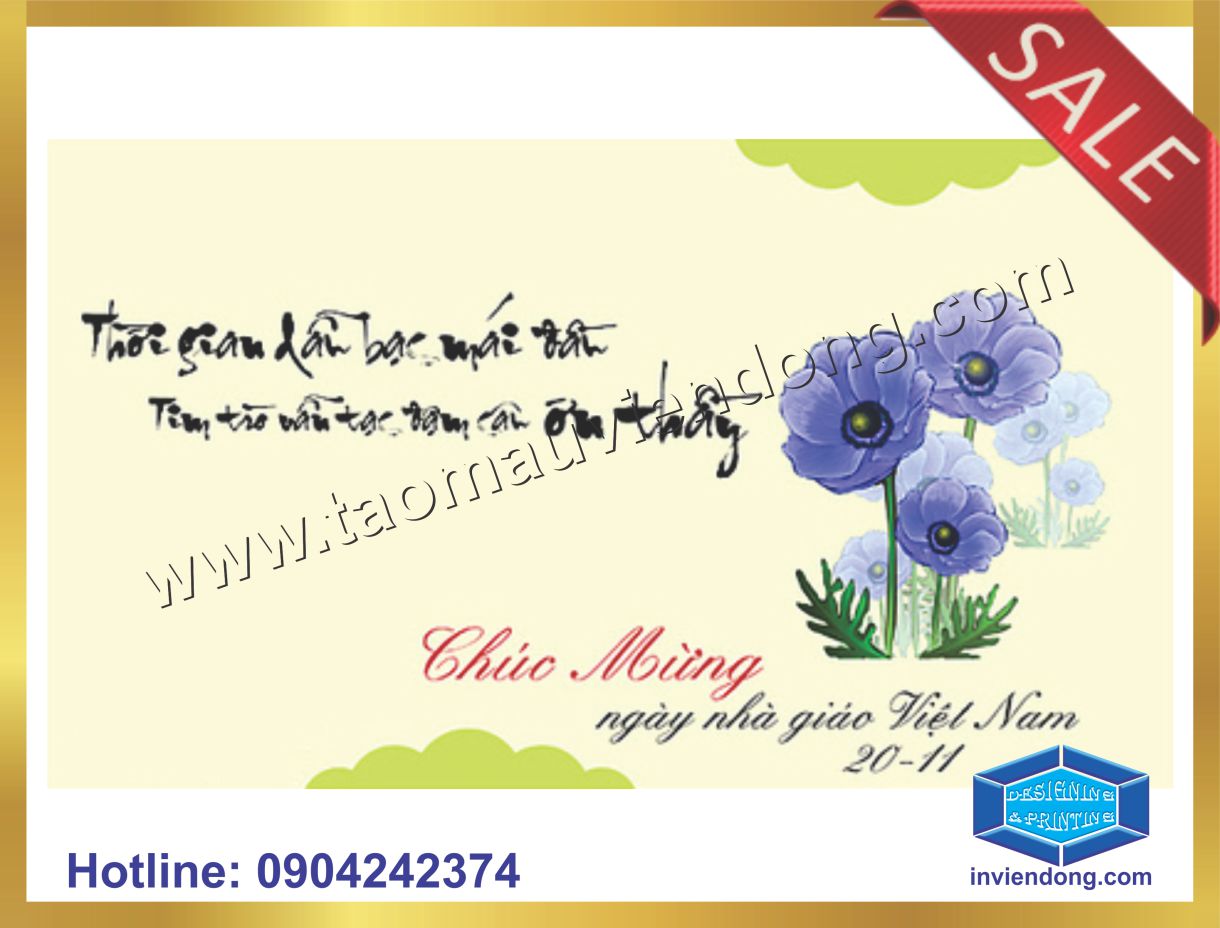 Thiệp mừng ngày nhà giáo Việt Nam 20-11 giá rẻ | Tại Quận Phú Nhuận | Hop dung qua